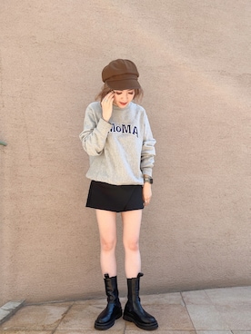 「アイテム（キャスケット）」を使った、maaai0124さん（レディース・154cm）の秋コーディネート