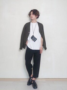 「MAISON SPECIAL（メゾンスペシャル）のアイテム（財布/小物）」を使った、アポロンさん（メンズ・170cm）の夏コーディネート