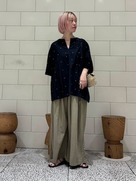 「URBANRESEARCH」｜「アイテム（アクセサリー）」を使った、MINAMIさん（レディース・158cm）の夏コーディネート
