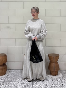 「URBAN RESEARCH（アーバンリサーチ）のdecor『デコール』　EYEWEAR ELLIPSE ROUND（メガネ、シルバー系）」を使った、MINAMIさん（レディース・158cm）の秋コーディネート