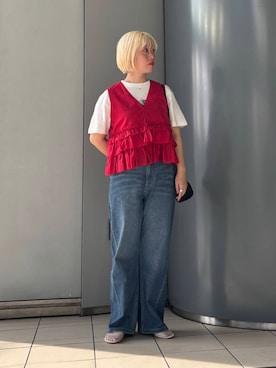 「URBANRESEARCH」｜「アイテム（アクセサリー）」を使った、MINAMIさん（レディース・158cm）の夏コーディネート