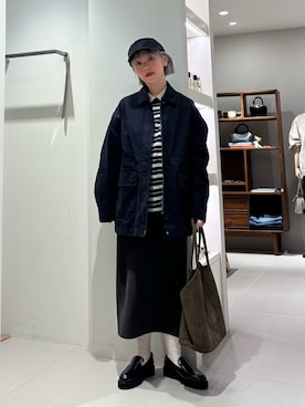 「アイテム（カバーオール）」を使った、MINAMIさん（レディース・158cm）の秋コーディネート