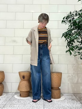 「アイテム（その他アウター）」を使った、MINAMIさん（レディース・158cm）の夏コーディネート