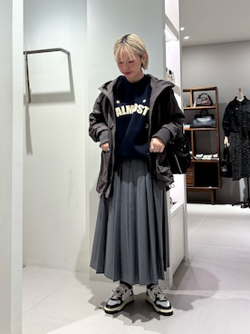 「アイテム（マウンテンパーカー）」を使った、MINAMIさん（レディース・158cm）の秋コーディネート