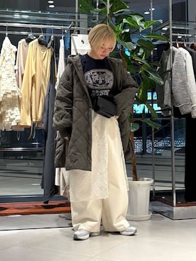 「URBAN RESEARCH（アーバンリサーチ）のアイテム（ダウンジャケット/コート）」を使った、MINAMIさん（レディース・158cm）の冬コーディネート