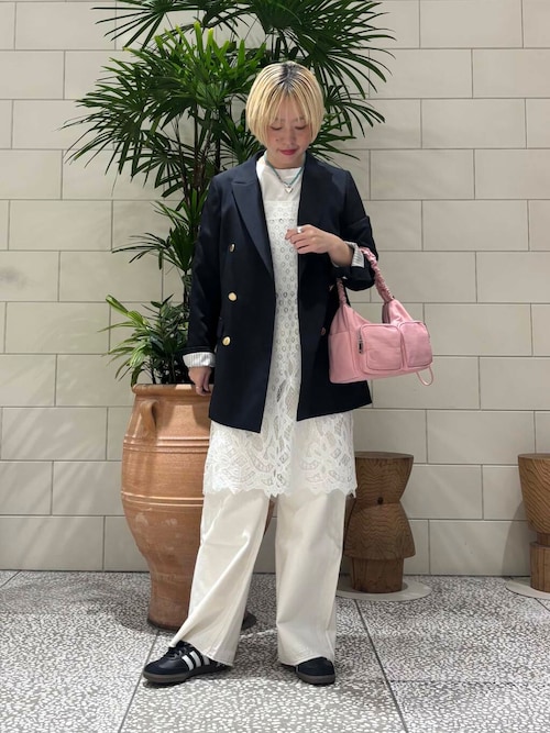 ダメージワイドデニムパンツ