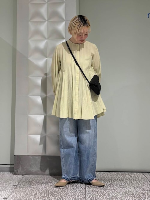 ダメージワイドデニムパンツ