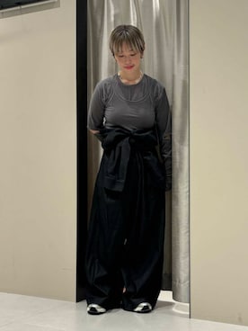 「骨格ウェーブ」｜「アイテム（オールインワン・サロペット）」を使った、MINAMIさん（レディース・158cm）の秋コーディネート