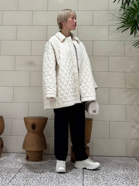 「URBAN RESEARCH（アーバンリサーチ）のアイテム（ダウンジャケット/コート）」を使った、MINAMIさん（レディース・158cm）の冬コーディネート