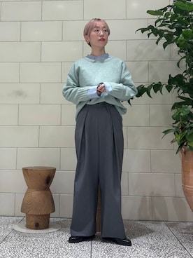 「冬の差し色コーデ」｜MINAMIさん（レディース・158cm）の冬コーディネート