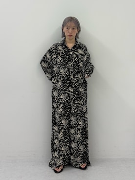「URBAN RESEARCH（アーバンリサーチ）の『一部別注カラー』LUSANA　SUN SHIRTS（シャツ/ブラウス、ブラック系）」を使った、MINAMIさん（レディース・158cm）の春コーディネート