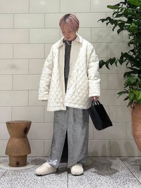 「URBAN RESEARCH（アーバンリサーチ）のアイテム（レッグウェア）」を使った、MINAMIさん（レディース・158cm）の冬コーディネート