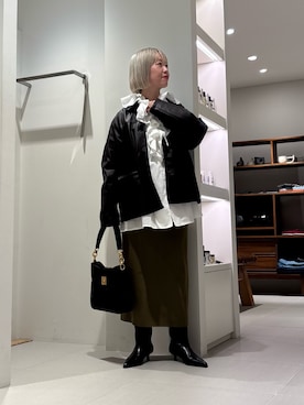「きれいめカジュアル」｜「アイテム（その他アウター）」を使った、MINAMIさん（レディース・158cm）の秋コーディネート