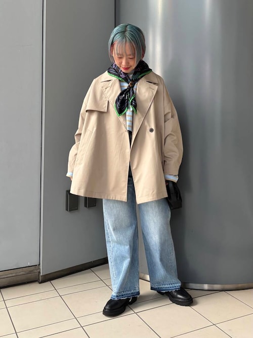 ダメージワイドデニムパンツ