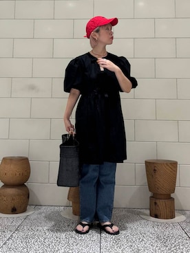 「URBANRESEARCH」｜「アイテム（ワンピース/ドレス）」を使った、MINAMIさん（レディース・158cm）の夏コーディネート
