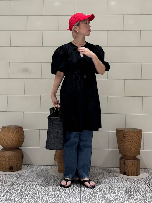 【GANNI】コットン ミニシャツワンピース GANNI Cotton Poplin Mini Dress（ワンピース）｜GANNI（ガニー