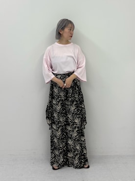「ATON（エイトン）のアイテム」を使った、MINAMIさん（レディース・158cm）の春コーディネート
