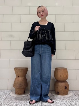 「URBANRESEARCH」｜「アイテム（アクセサリー）」を使った、MINAMIさん（レディース・158cm）の夏コーディネート
