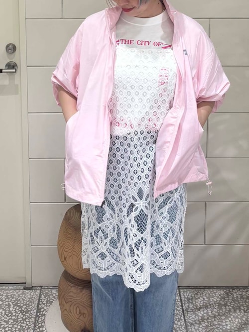 ダメージワイドデニムパンツ