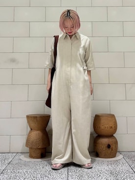 「URBAN RESEARCH（アーバンリサーチ）のアイテム（オールインワン・サロペット）」を使った、MINAMIさん（レディース・158cm）の夏コーディネート