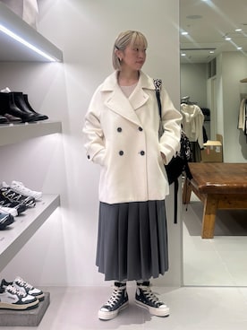 「アイテム（ヘアアクセサリー）」を使った、MINAMIさん（レディース・158cm）の冬コーディネート