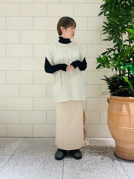 「SUBU（スブ）のアイテム（スリッポン）」を使った、MINAMIさん（レディース・158cm）の秋コーディネート