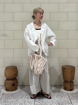 「MOHI（モヒ）のアイテム」を使った、MINAMIさん（レディース・158cm）の春コーディネート