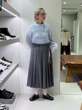 「アイテム（キーホルダー、ホワイト系）」を使った、MINAMIさん（レディース・158cm）の秋コーディネート