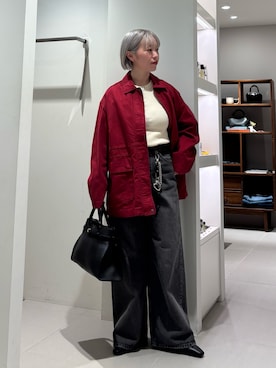 「アイテム（チャーム）」を使った、MINAMIさん（レディース・158cm）の秋コーディネート