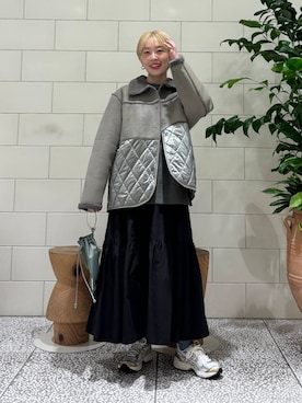 「ASICS（アシックス）のASICS　GEL-KAYANO 14（スニーカー）」を使った、MINAMIさん（レディース・158cm）の秋コーディネート