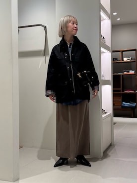 「アイテム（その他アウター）」を使った、MINAMIさん（レディース・158cm）の秋コーディネート
