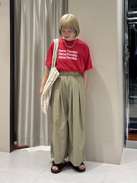 「BONGUSTA（ボングスタ）のアイテム」を使った、MINAMIさん（レディース・158cm）の夏コーディネート