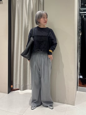 「かぐれ（カグレ）のアイテム（Tシャツ/カットソー）」を使った、MINAMIさん（レディース・158cm）の秋コーディネート