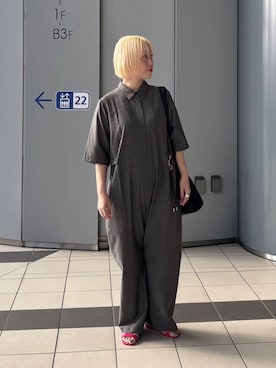 「アイテム（キーホルダー）」を使った、MINAMIさん（レディース・158cm）の夏コーディネート