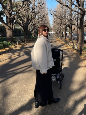 「STUNNING LURE（スタニングルアー）のアイテム（ジャケット/アウター）」を使った、NAMAI_154cmさん（レディース・154cm）の冬コーディネート