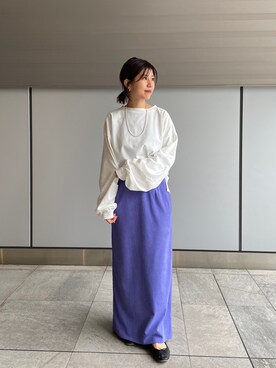 「袖ボリューム」｜「アイテム（バレエシューズ）」を使った、NAMAI_154cmさん（レディース・154cm）の秋コーディネート