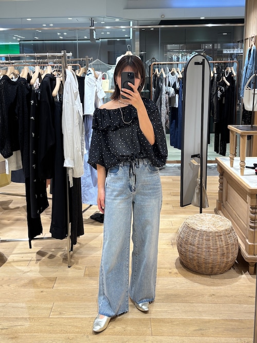 着るだけで主役に】シアーフリルドットブラウス（シャツ