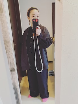 「niko and...（ニコアンド）のアイテム（MA-1）」を使った、MOMOさん（レディース・151cm）の秋コーディネート