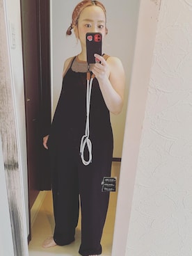「select MOCA（セレクトモカ）のアイテム（オールインワン・サロペット）」を使った、MOMOさん（レディース・151cm）の夏コーディネート