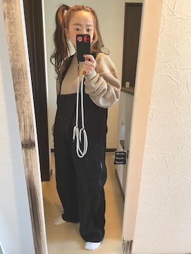 「made in standard （メイドインスタンダード）のアイテム」を使った、MOMOさん（レディース・151cm）の春コーディネート