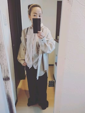 「WEGO（ウィゴー）のWEGO/ワイドカチューシャ（カチューシャ）」を使った、MOMOさん（レディース・151cm）の冬コーディネート