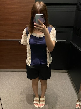 「RAY CASSIN（レイカズン）のアイテム（スラックス）」を使った、キャミィさん（レディース・158cm）の秋コーディネート