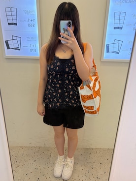 「RAY CASSIN（レイカズン）のアイテム（パンツ）」を使った、キャミィさん（レディース・158cm）の夏コーディネート