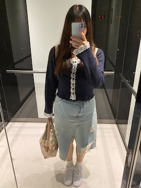 「アイテム（バックパック/リュック）」を使った、キャミィさん（レディース・158cm）の秋コーディネート