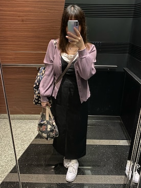 「Honeys（ハニーズ）のアイテム（タンクトップ）」を使った、キャミィさん（レディース・158cm）の秋コーディネート