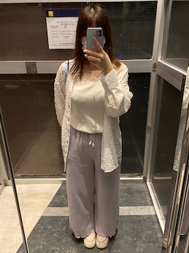 「Honeys（ハニーズ）のアイテム（タンクトップ）」を使った、キャミィさん（レディース・158cm）の秋コーディネート