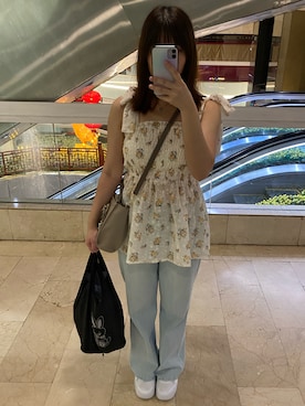 「NIKE（ナイキ）のナイキ エア フォース 1 PLT.AF.ORM ウィメンズシューズ / Nike Air Force 1 PLT.AF.ORM Women's Shoes＜22-29cm 展開＞（スニーカー）」を使った、キャミィさん（レディース・158cm）の秋コーディネート