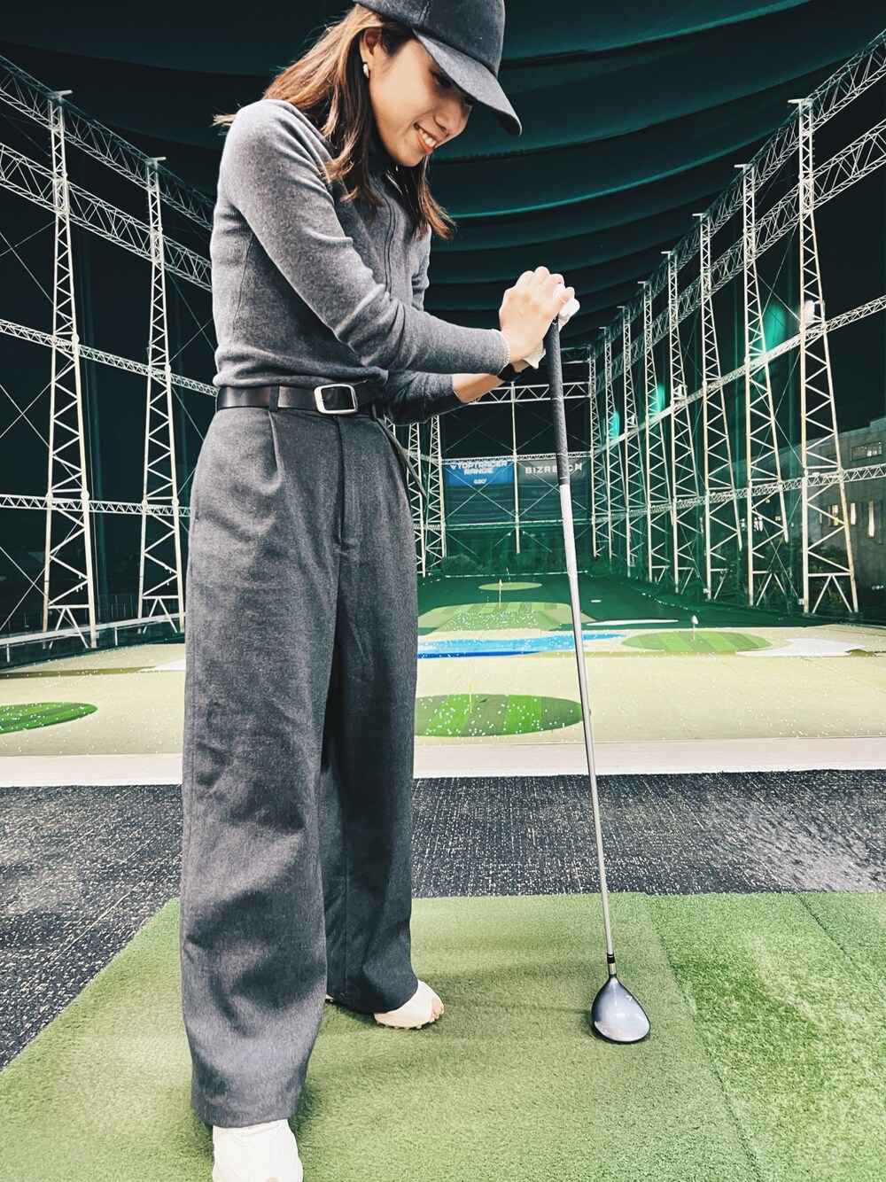 todayful ハーフジップニット todayfulハーフジップリブニット saori