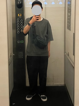 「HUF（ハフ）のアイテム」を使った、ケムマキさん（メンズ・172cm）の夏コーディネート
