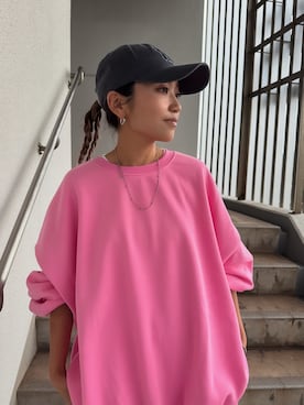 「アイテム（スウェット）」を使った、MIHOさん（レディース・151cm）の秋コーディネート